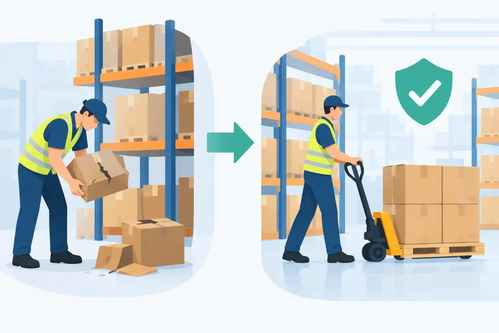 Damage Reduction Example for Warehouse Teams